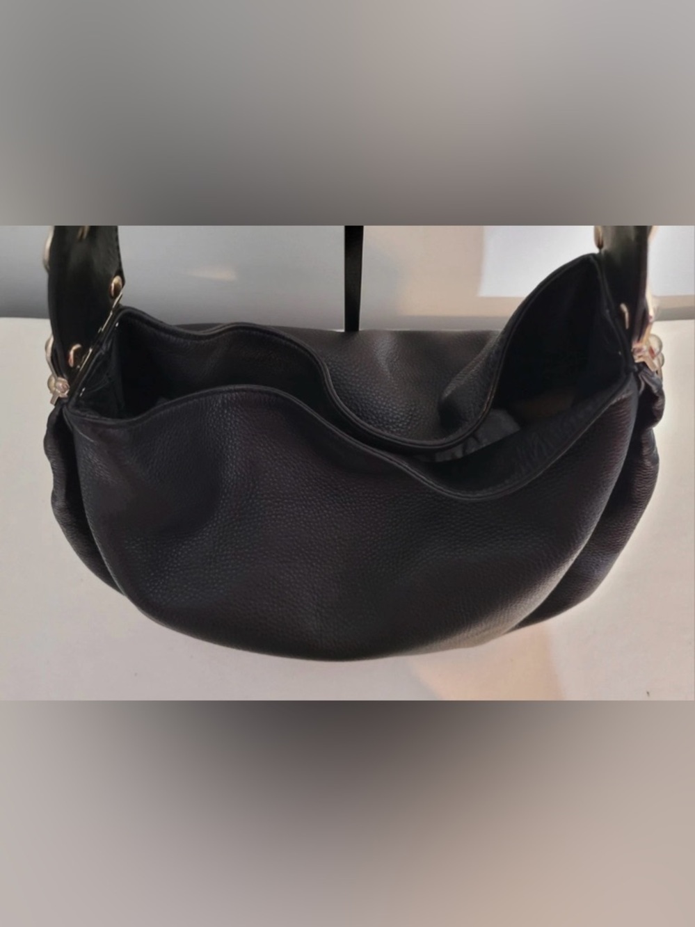 MICHAEL Michael Kors Joplin Hobo Shoulder Bag Black Leather - Picture 13 of 16